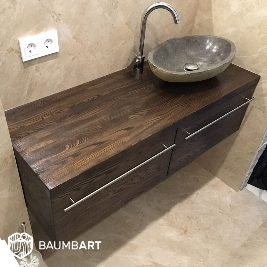 Тумба в ванную из дерева