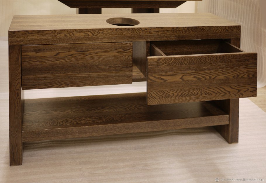 Тумба под раковину в стиле рустик