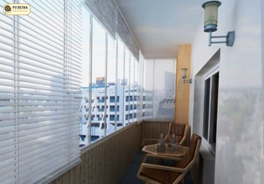 Освещение на балконе