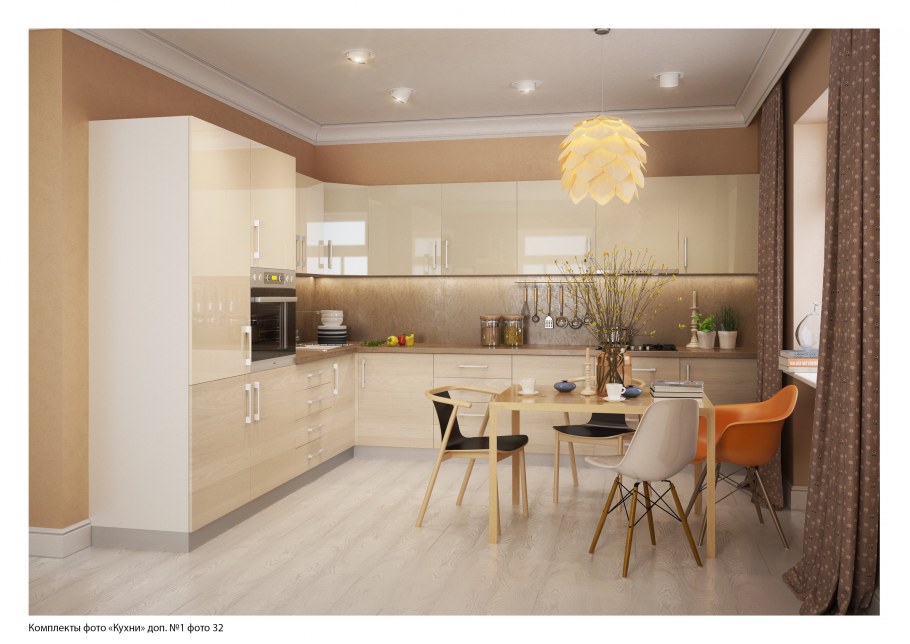 Кухня с бирюзовыми акцентами