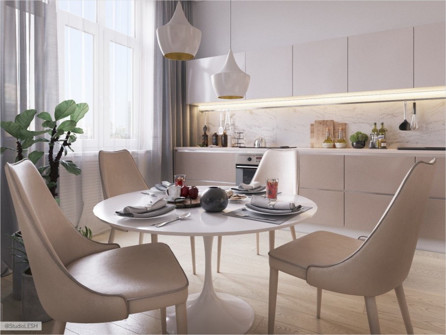 Кухня в стиле Неоклассика пастельные тона