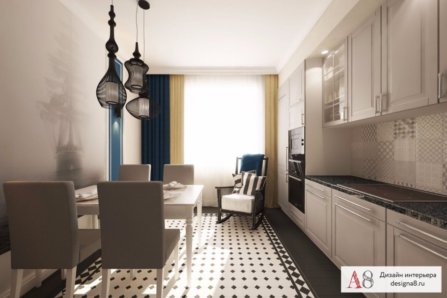 Интерьер двухкомнатной квартиры 65 кв.м