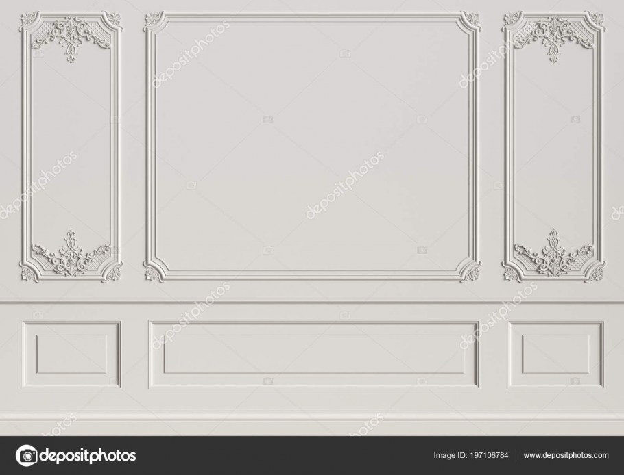 Стена с молдингами фактура