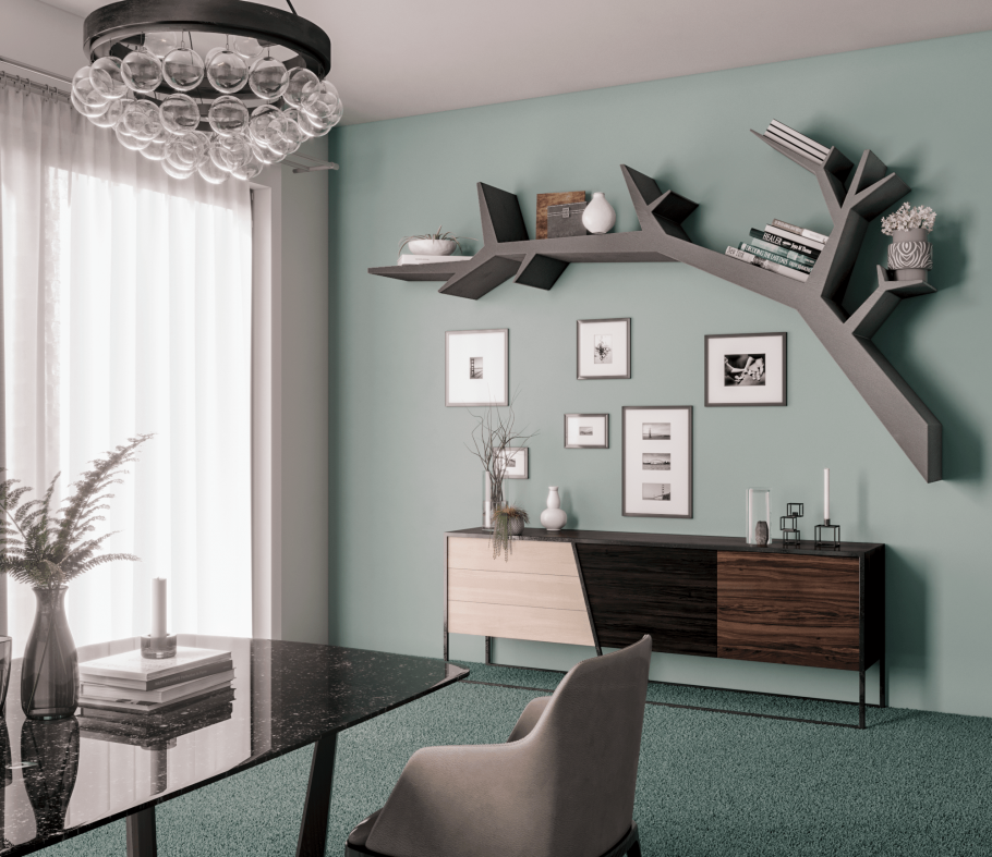 Полка ветка в интерьере