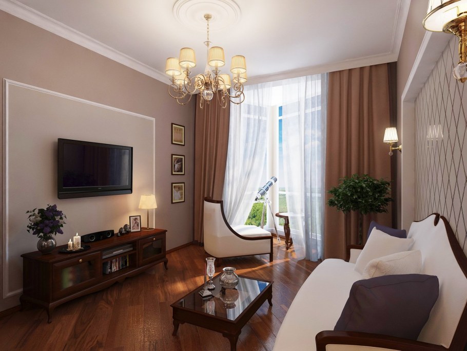 Маленькая гостиная в стиле Сканди