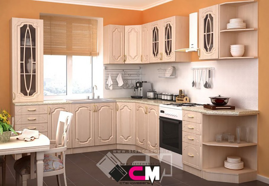 Стендмебель кухня Лира МДФ ольха