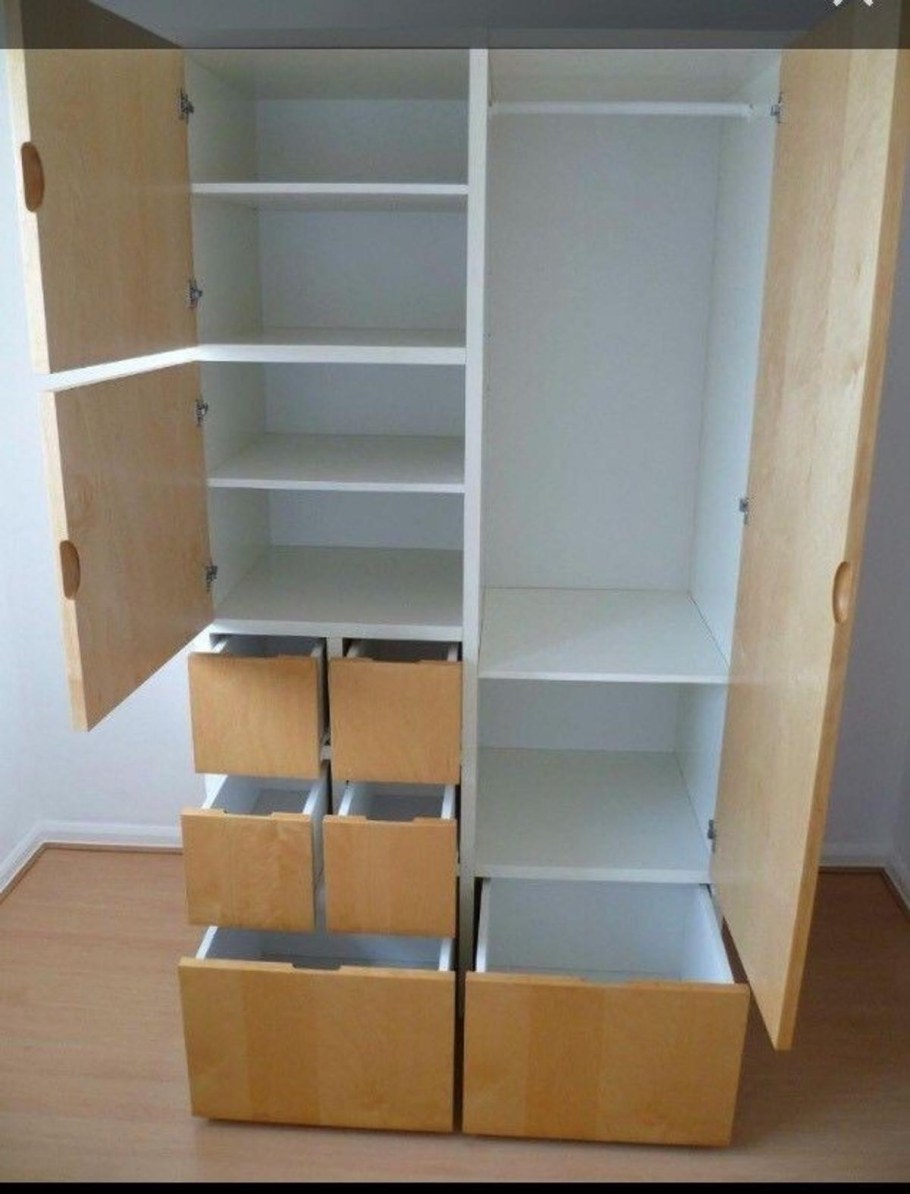 ВИСТХУС гардероб, серый, белый63x59x216 см