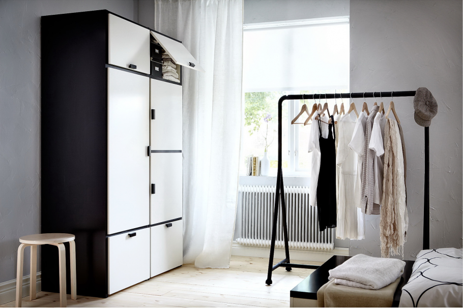 VISTHUS ВИСТХУС комод с 6 ящиками, серый/белый63x126 см