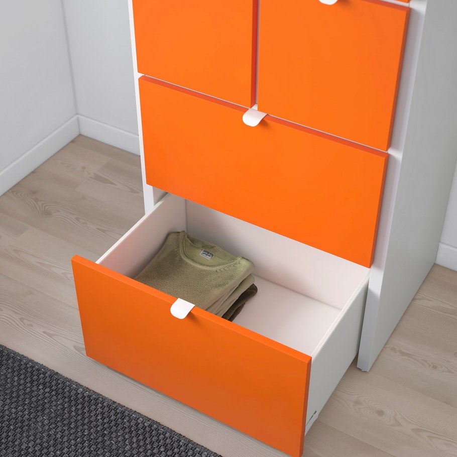 VISTHUS ВИСТХУС комод с 8 ящиками, серый/белый122x96 см