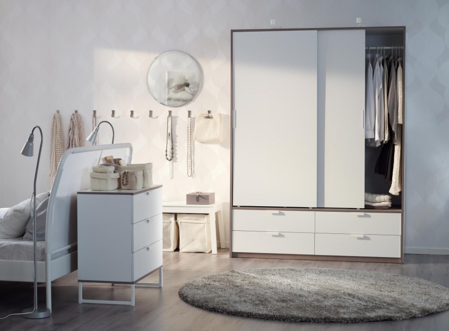 Глория комод белый лак глянец