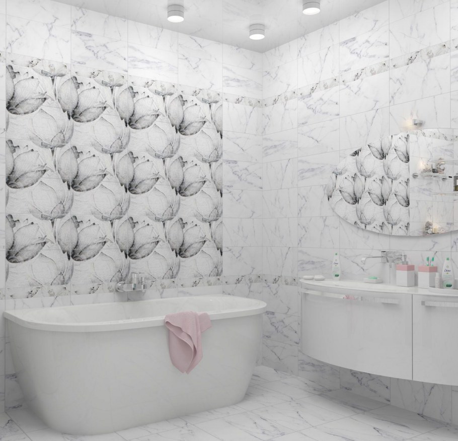 Керамическое панно Шахтинская плитка Картье серое 75х40 см