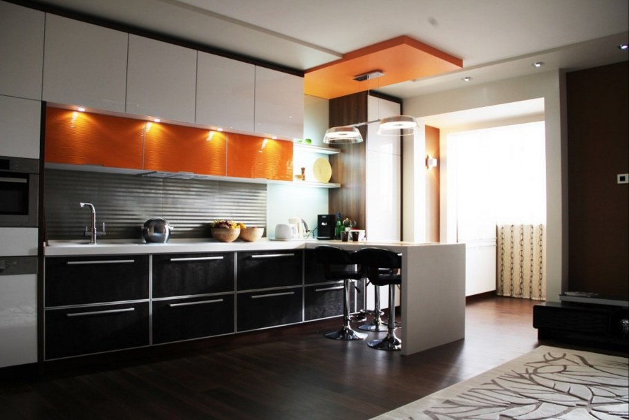 Оранжевая кухня
