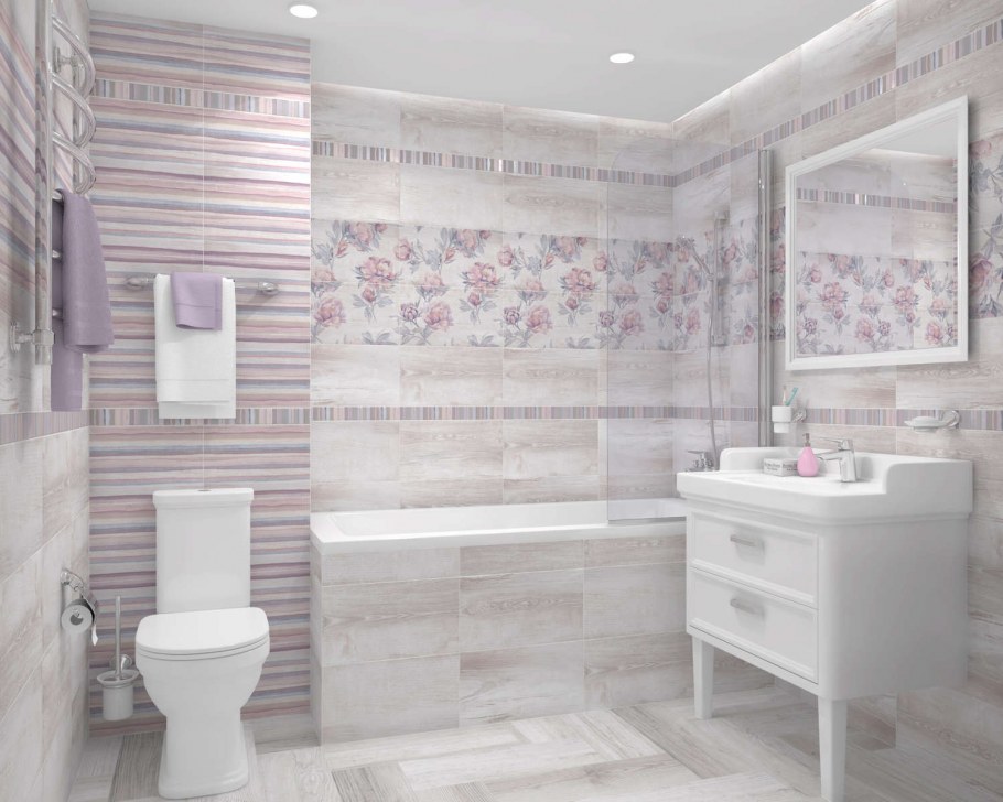 Ванные комнаты в частном доме в стиле шебби