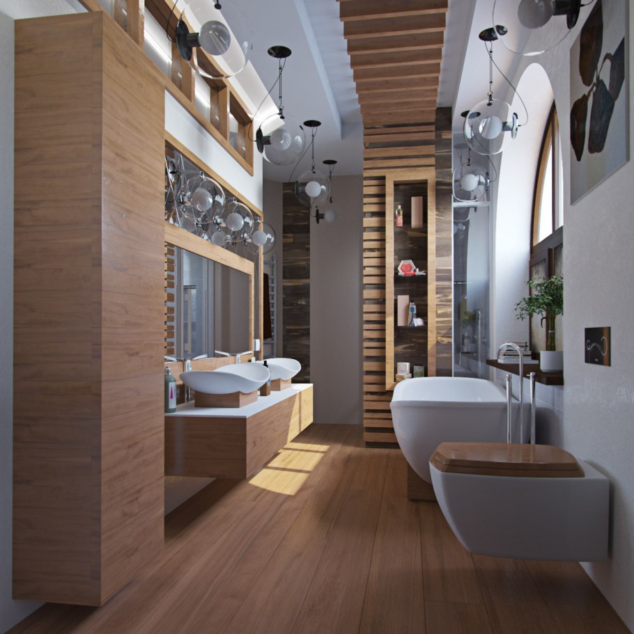 Ванна с биде и унитазом Неоклассика