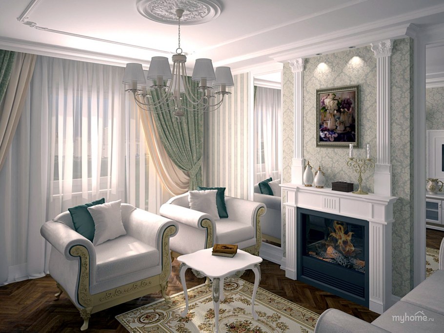 Маленькая квартира в стиле классицизм