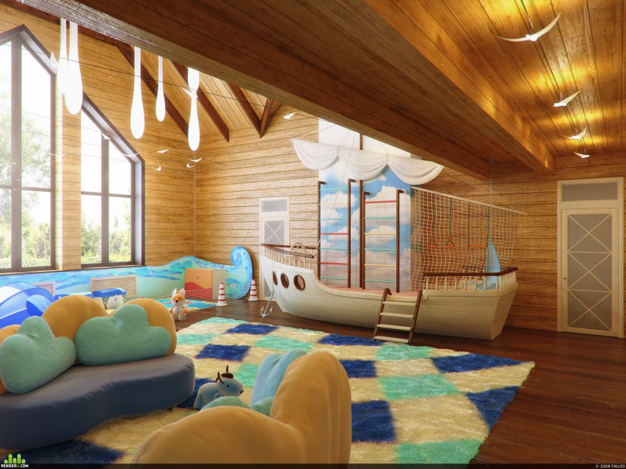 Детский спортивный уголок в интерьере