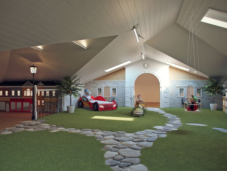 Игровая на мансарде