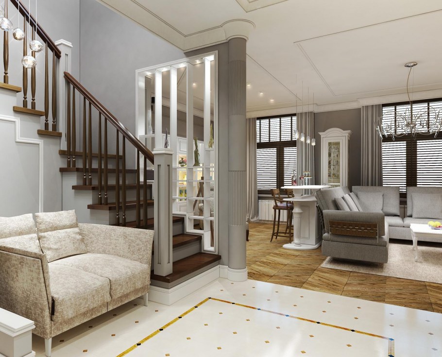 Стильный интерьер таунхауса