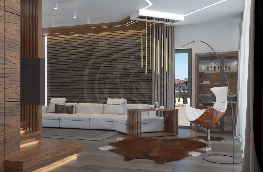 Дизайн твинхауса белый берег