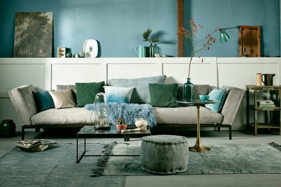 Серо-зеленый цвет в интерьере