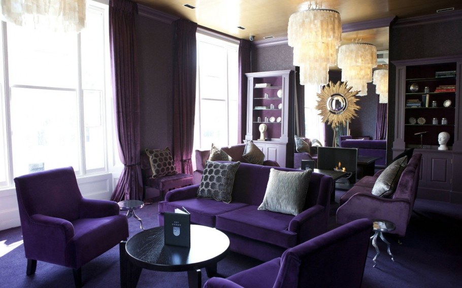 Интерьер в фиолетовых тонах