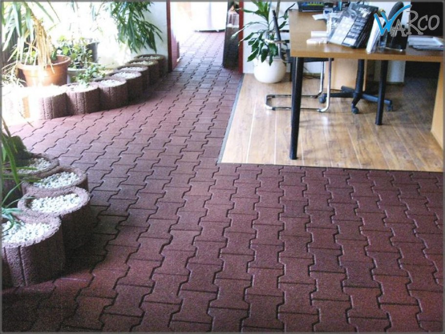 Тротуарная плитка старый город Ландхаус, Color Mix "каштан" h80