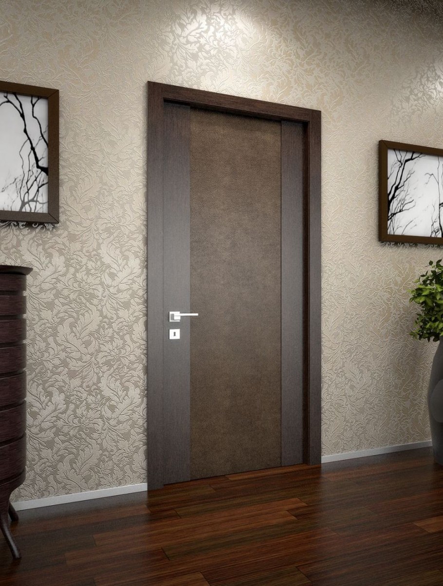 Двери венге в Светлом интерьере