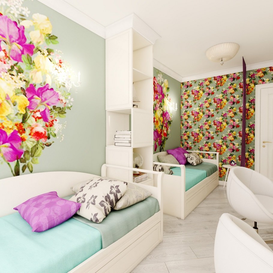 Интерьер комнаты для двух девочек