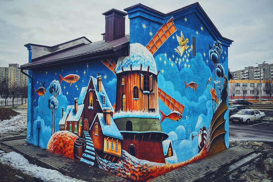 Живопись на стенах домов