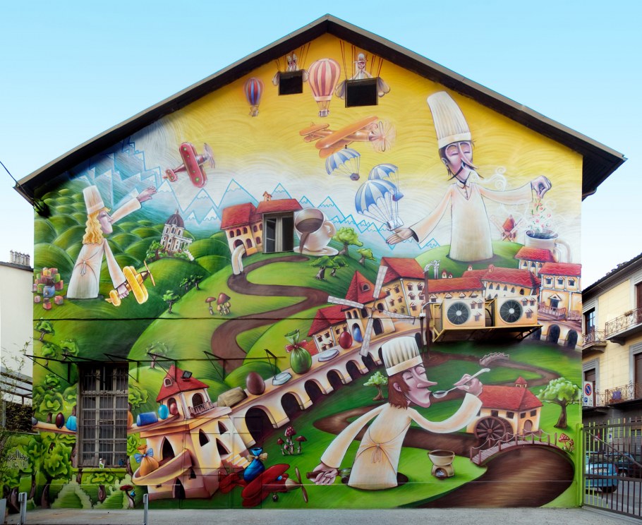 Разрисованные фасады домов