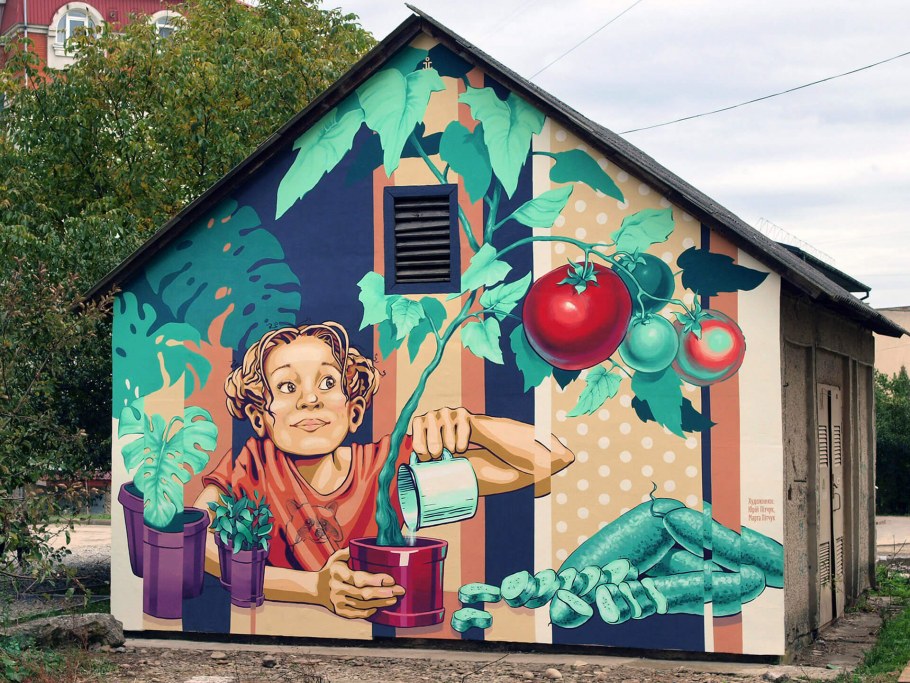 Разрисованные фасады домов