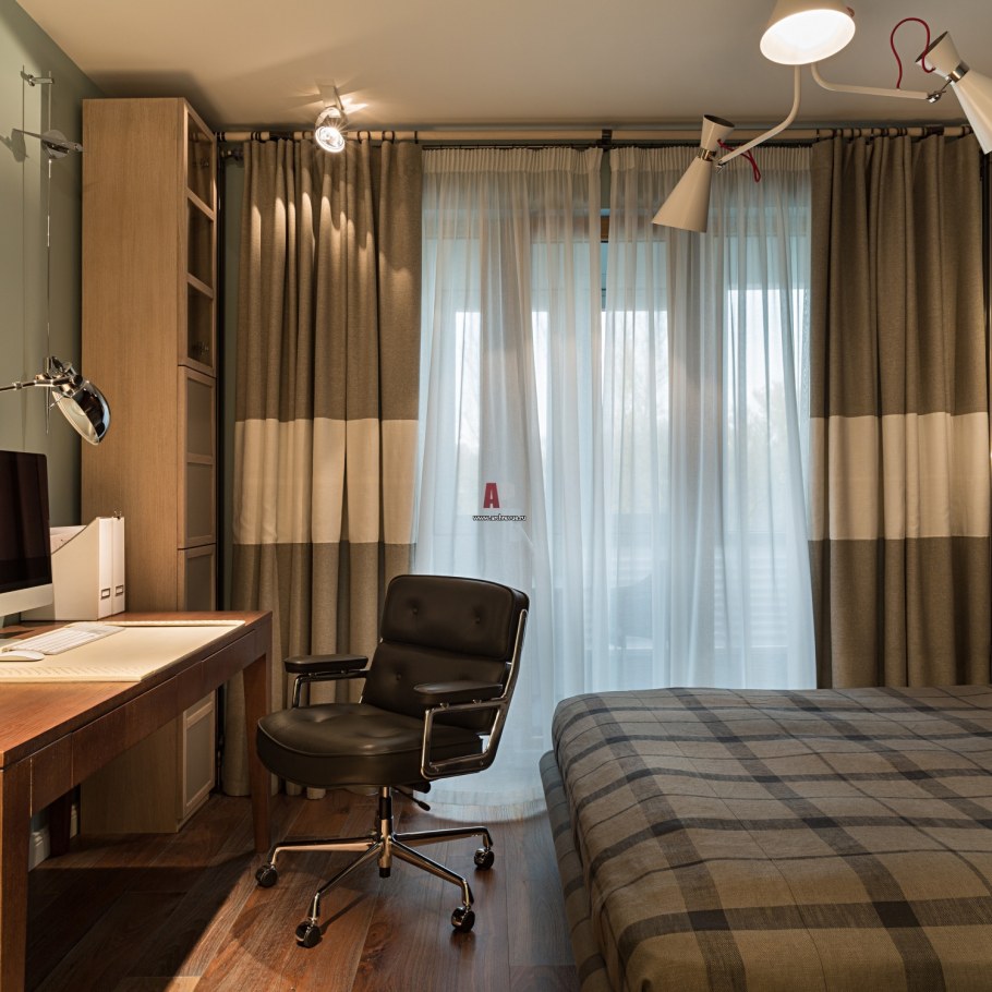 Спальня-кабинет в одной комнате