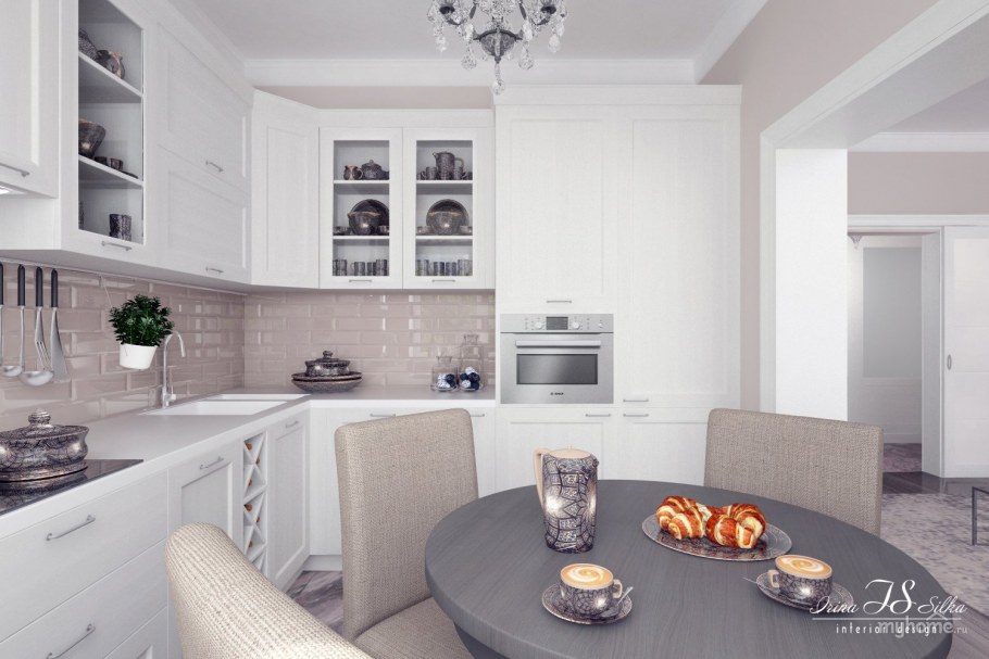 Дизайнерская угловая кухня Неоклассика