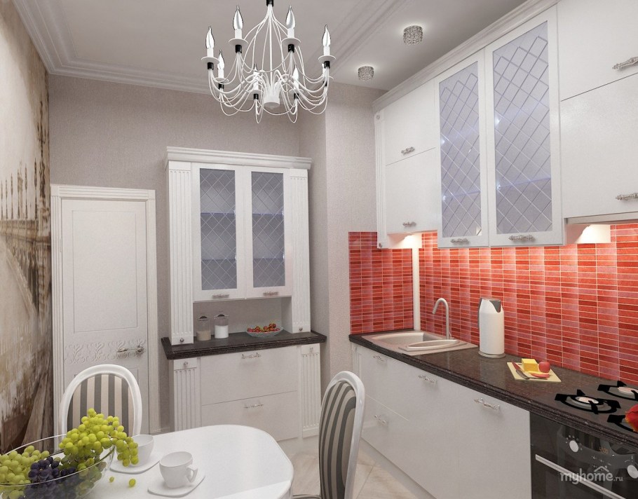 Кухня в хрущевке в стиле Неоклассика
