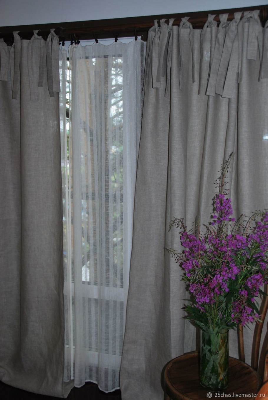 Льняные шторы