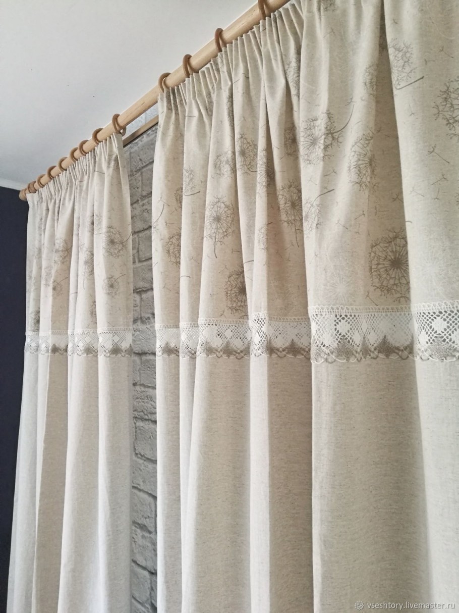 Льняные шторы в интерьере