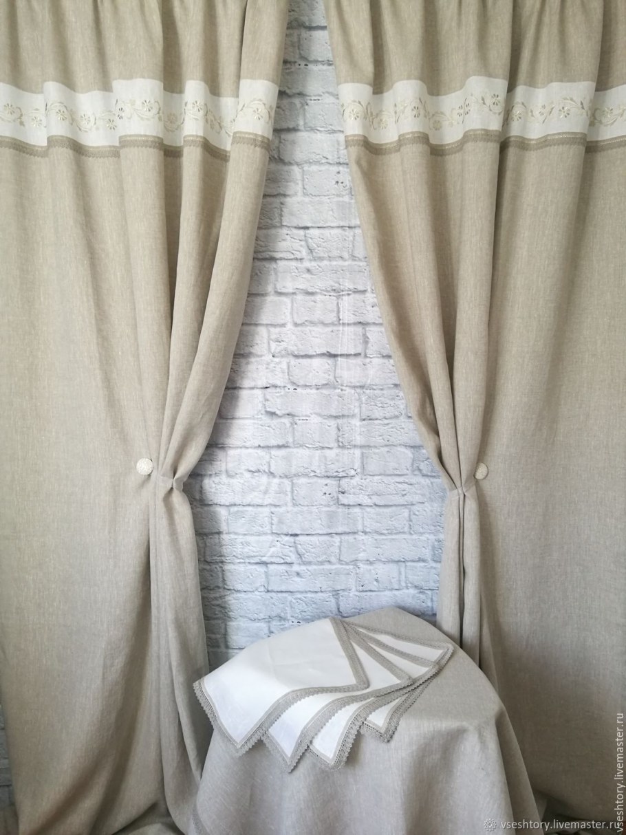 Льняные шторы