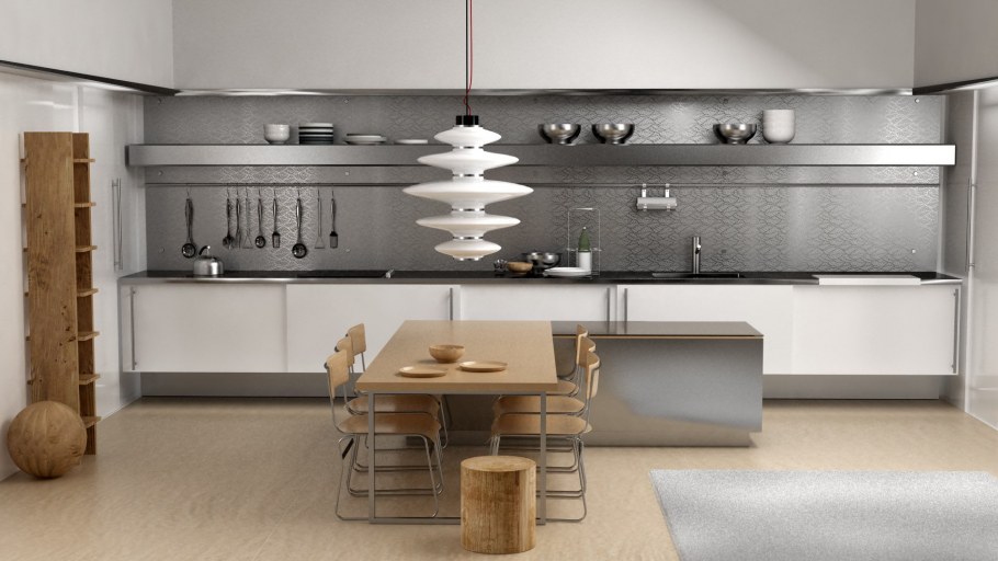 Фартук из нержавейки для кухни