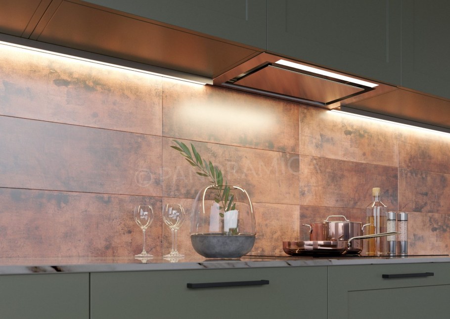 Металлический фартук для кухни