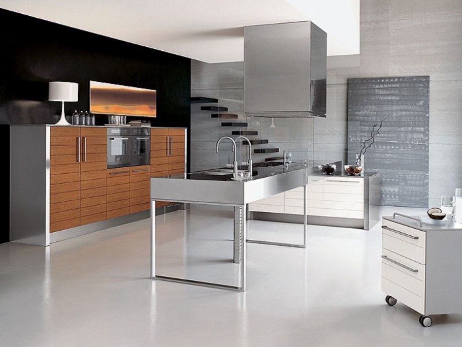 Черная матовая кухня