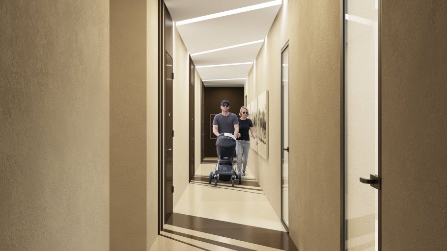 Интерьер школьного коридора