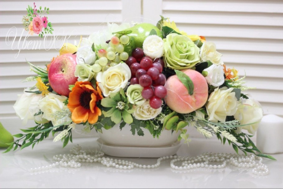 Цветочные композиции на кухне