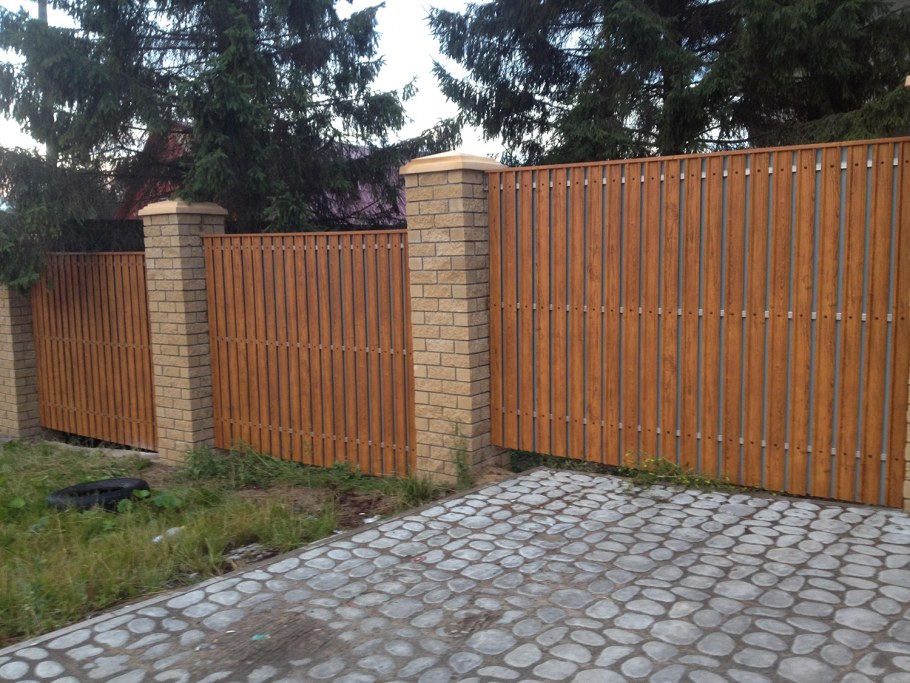 Штакетник заборный ГРАНДЛАЙН М-образный дерево