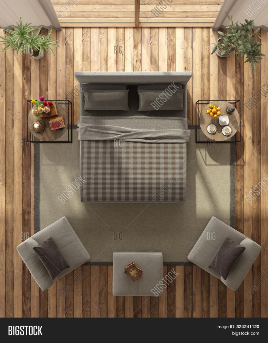 Интерьер комнаты сверху