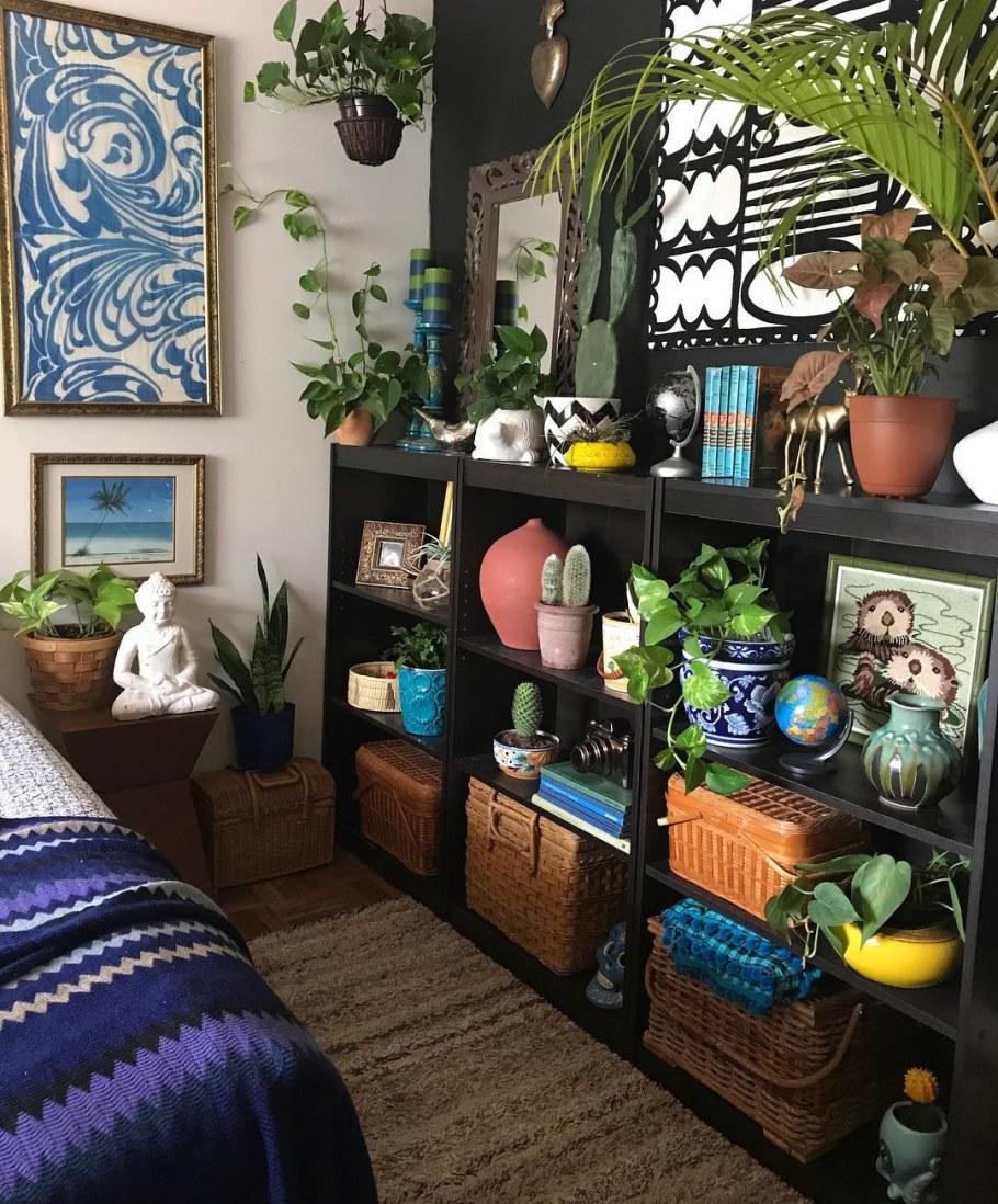 Стеллаж в стиле бохо