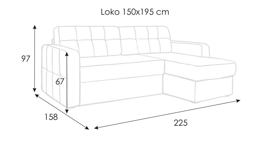 Диван Локо угловой Аскона