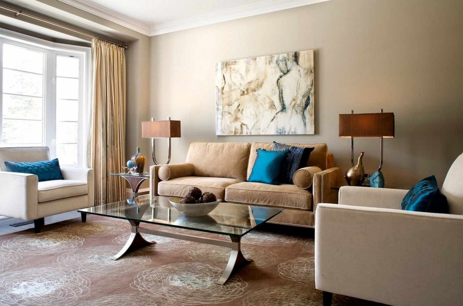 Песочный цвет стен в интерьере