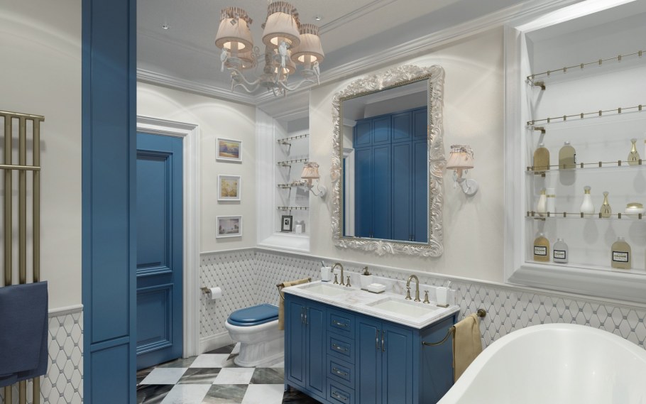 Ванна в неоклассическом стиле