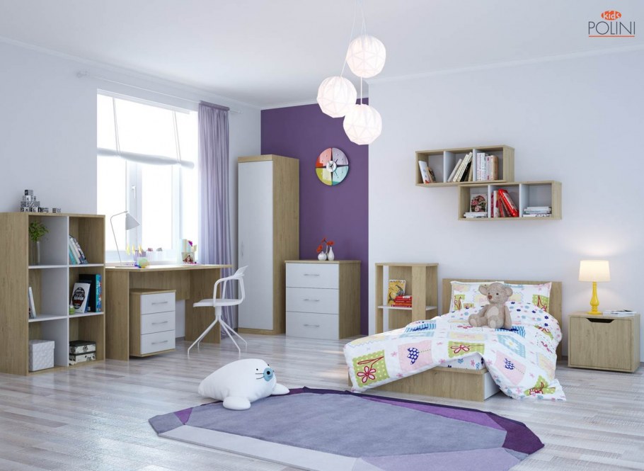 Шкаф полини белый глянец