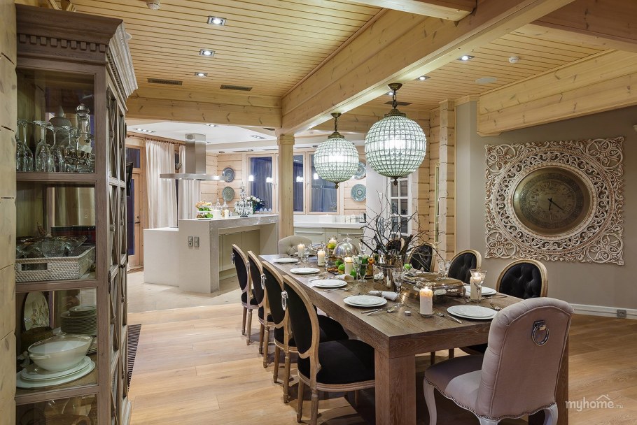 Загородный дом на Медном озере Honka 450м2 кухня